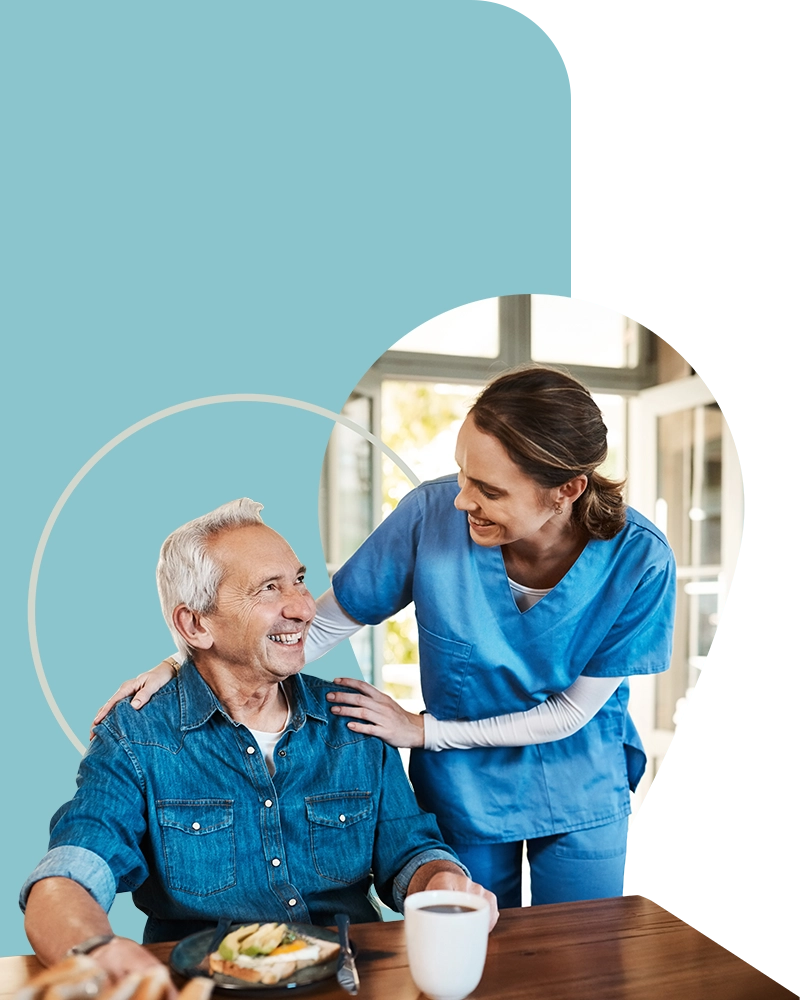 Esperta Health wound certified nurse with patient 